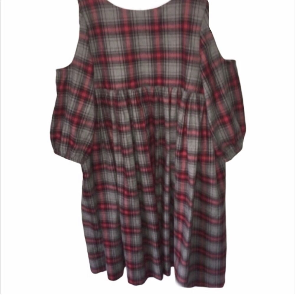 Hannah Kate Red & Grey Plaid Boutique Dress